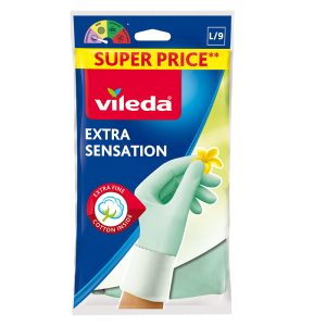 Rękawice gumowe Vileda Extra Sensation „L”